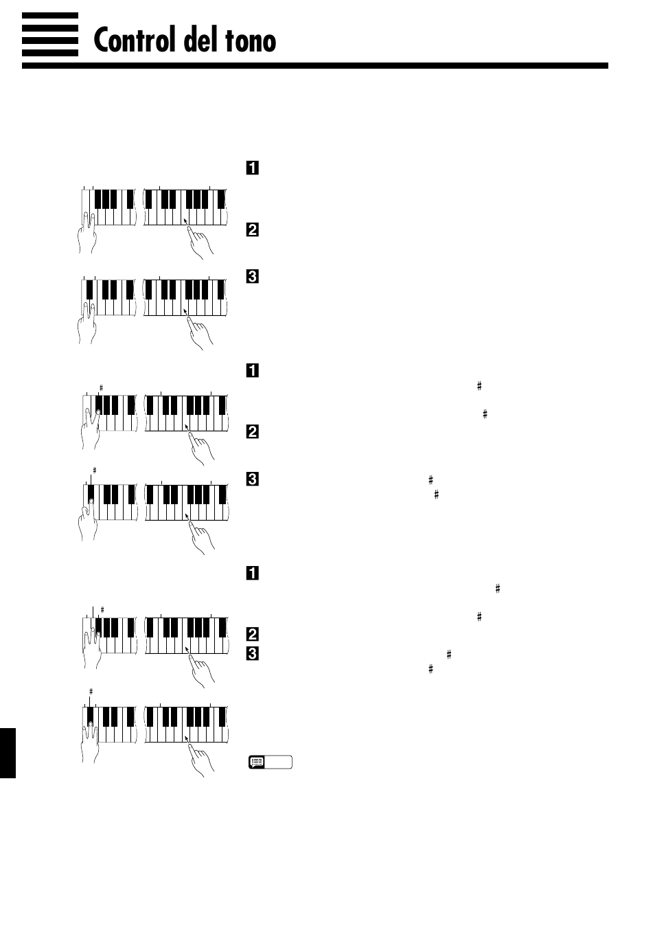 Control del tono, Afinación ascendente | Yamaha Clavinova CLP-153S User Manual | Page 11 / 29