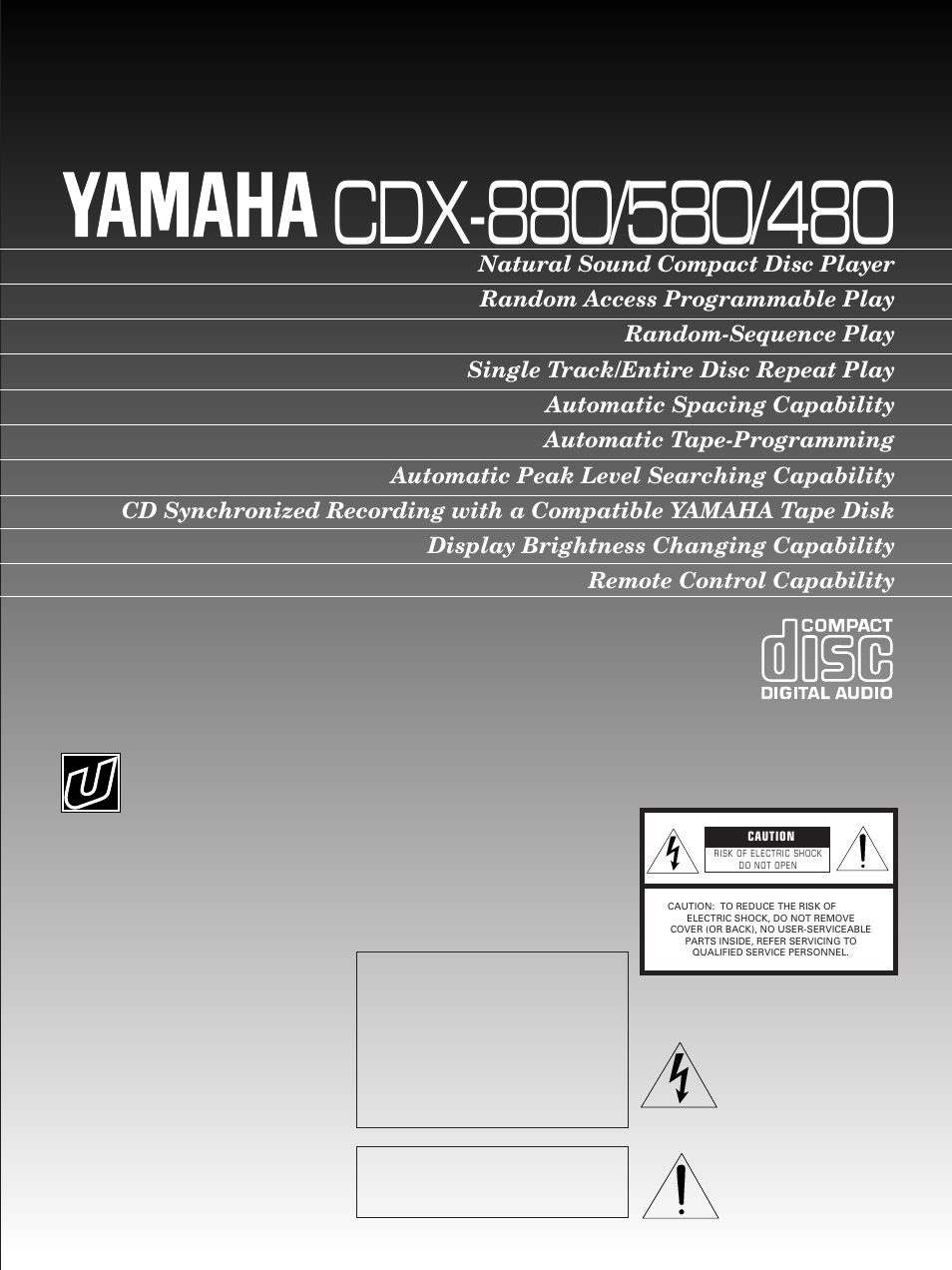 Yamaha CDX-480 User Manual | 22 pages