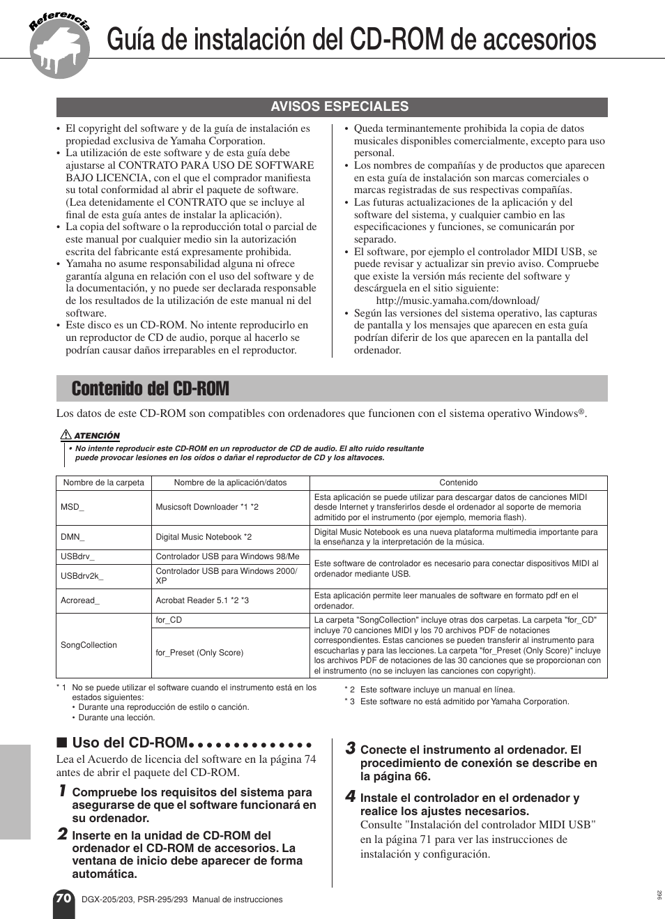 Yamaha Portable Grand PSR-295 User Manual | Page 70 / 98