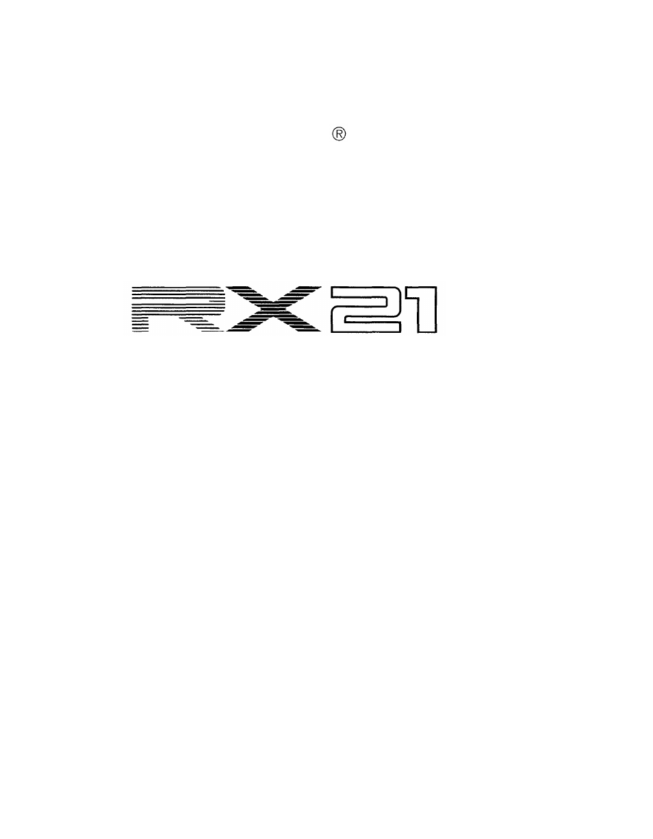 Yamaha RX21 User Manual | 62 pages