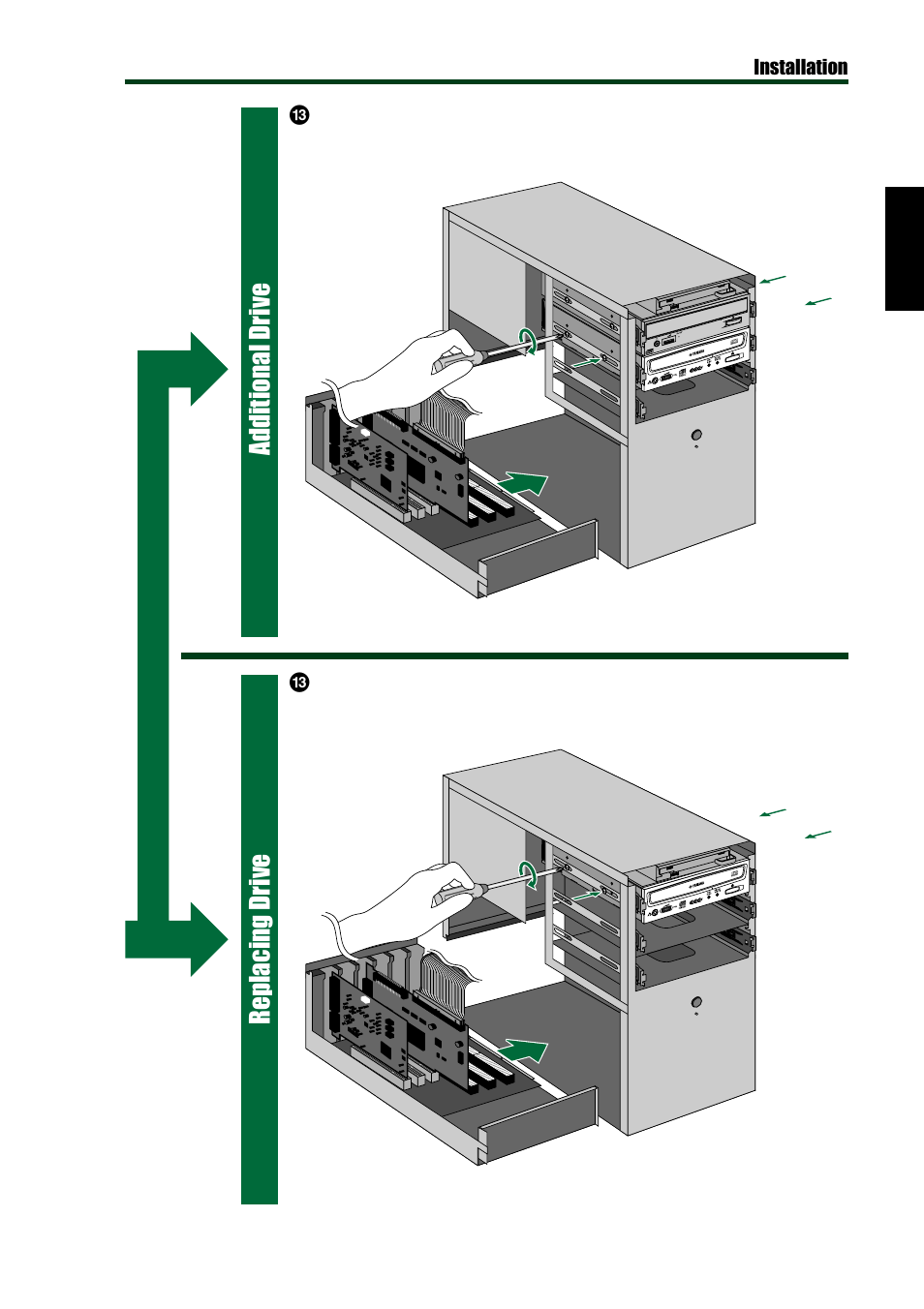 Additional drive replacing drive | Yamaha CD Recordable/Rewritable Drive CRW8824E-NB User Manual | Page 28 / 45
