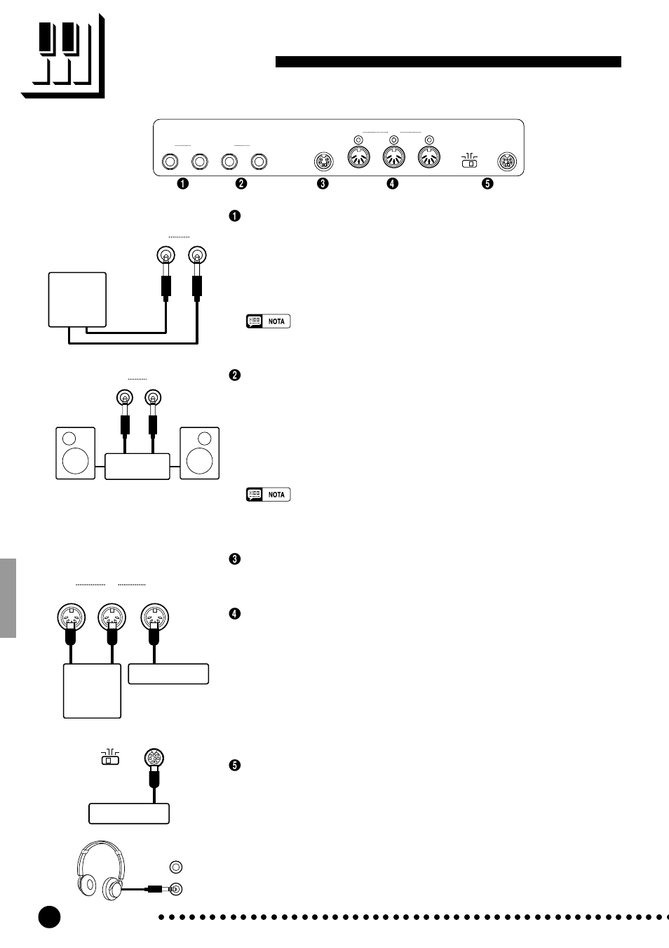 Conexiones | Yamaha CLP-820S User Manual | Page 10 / 72