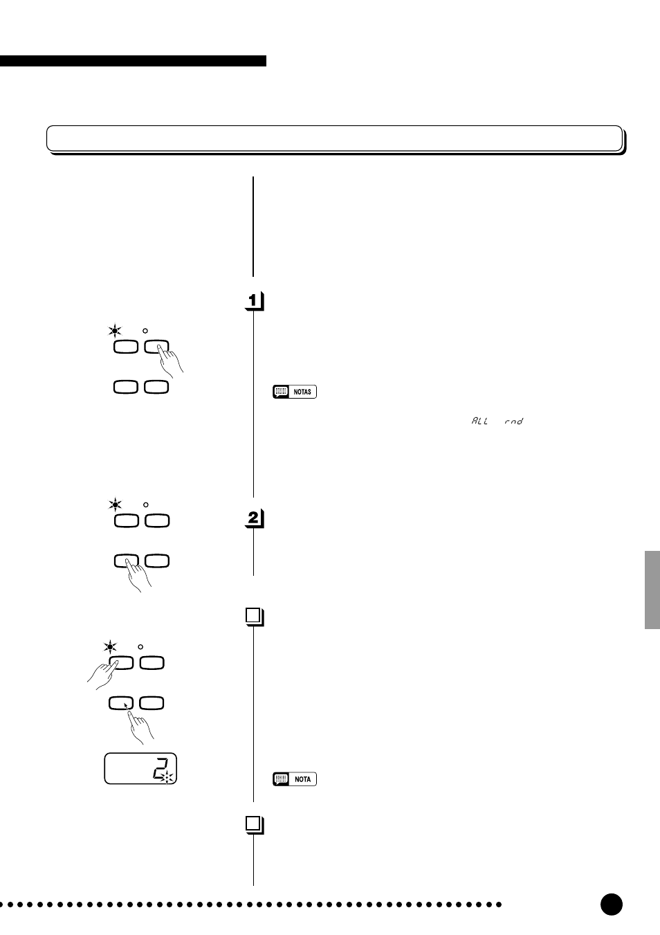 Reproducción de las canciones de demostración, Cancelación de la parte de canción de piano, Desactive la parte deseada | Inicio/parada de la reproducción, Inicio sincronizado, Inicio/parada con el pedal izquierdo | Yamaha CLP-820S User Manual | Page 15 / 72