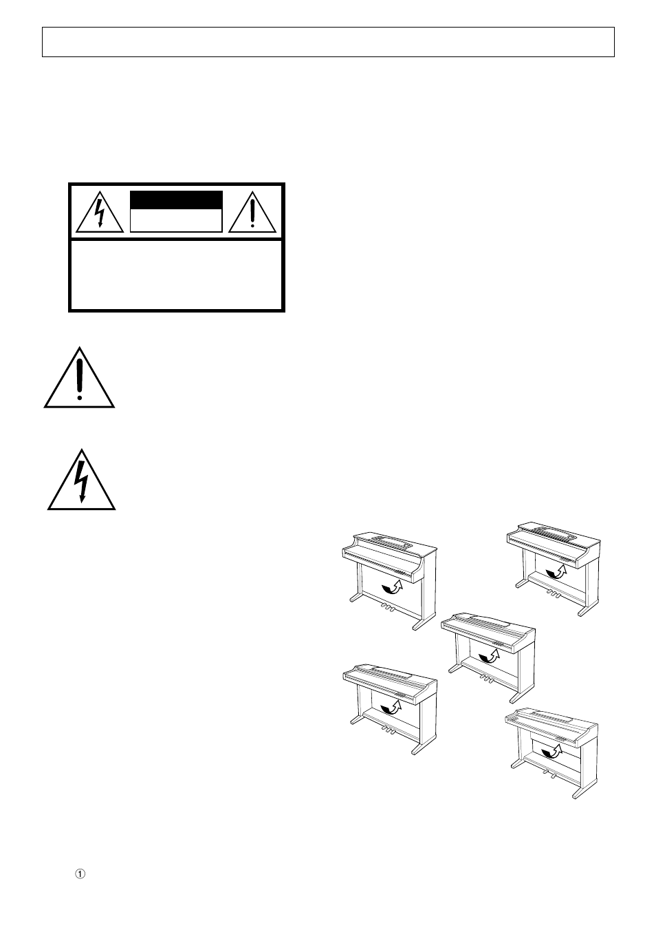 Caution | Yamaha CLP-820S User Manual | Page 2 / 72