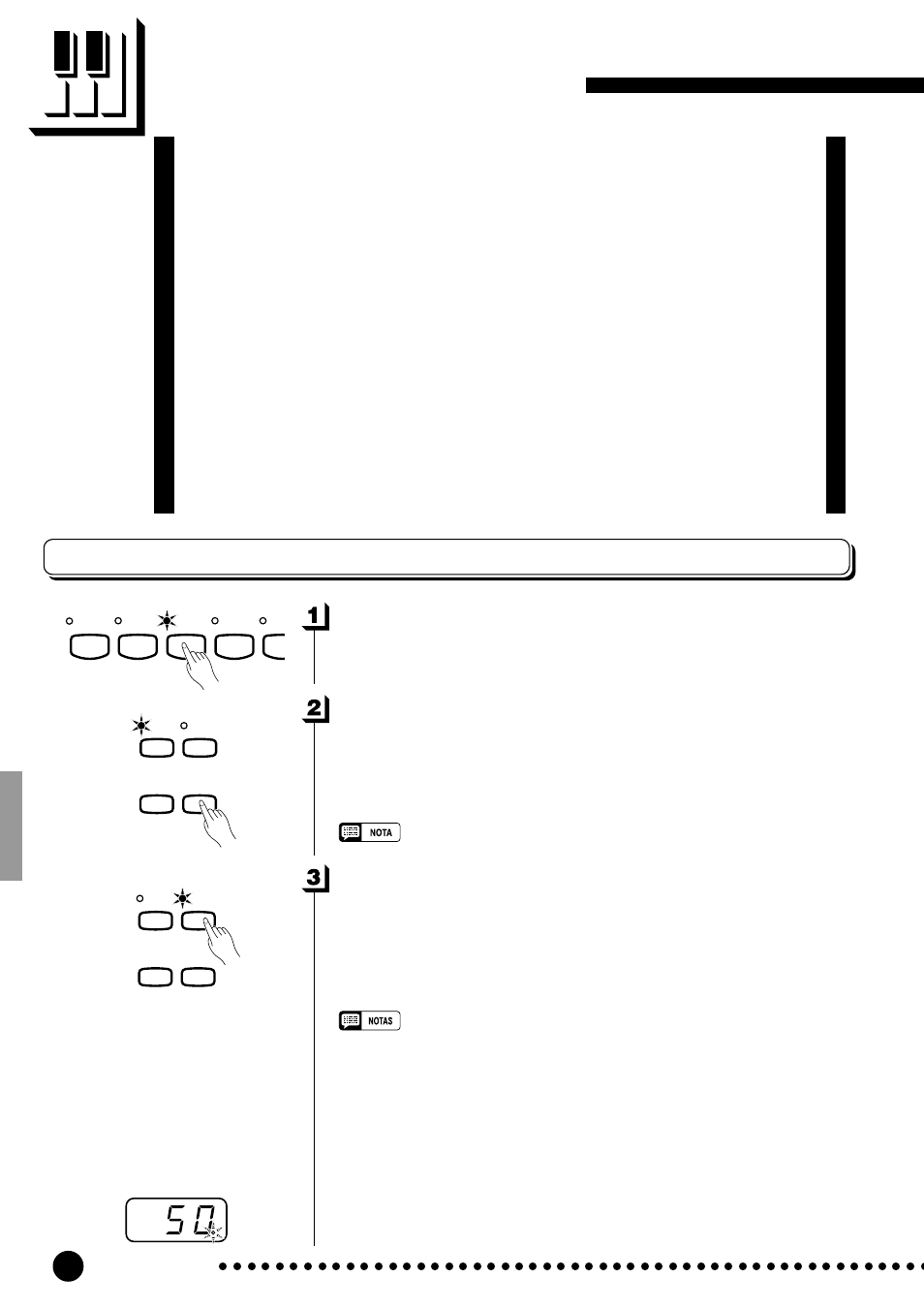 Empleo de la grabadora, Grabación, Seleccione la pista de grabación | Efectúe todos los ajustes iniciales necesarios, Active el modo de preparado para grabación | Yamaha CLP-820S User Manual | Page 24 / 72