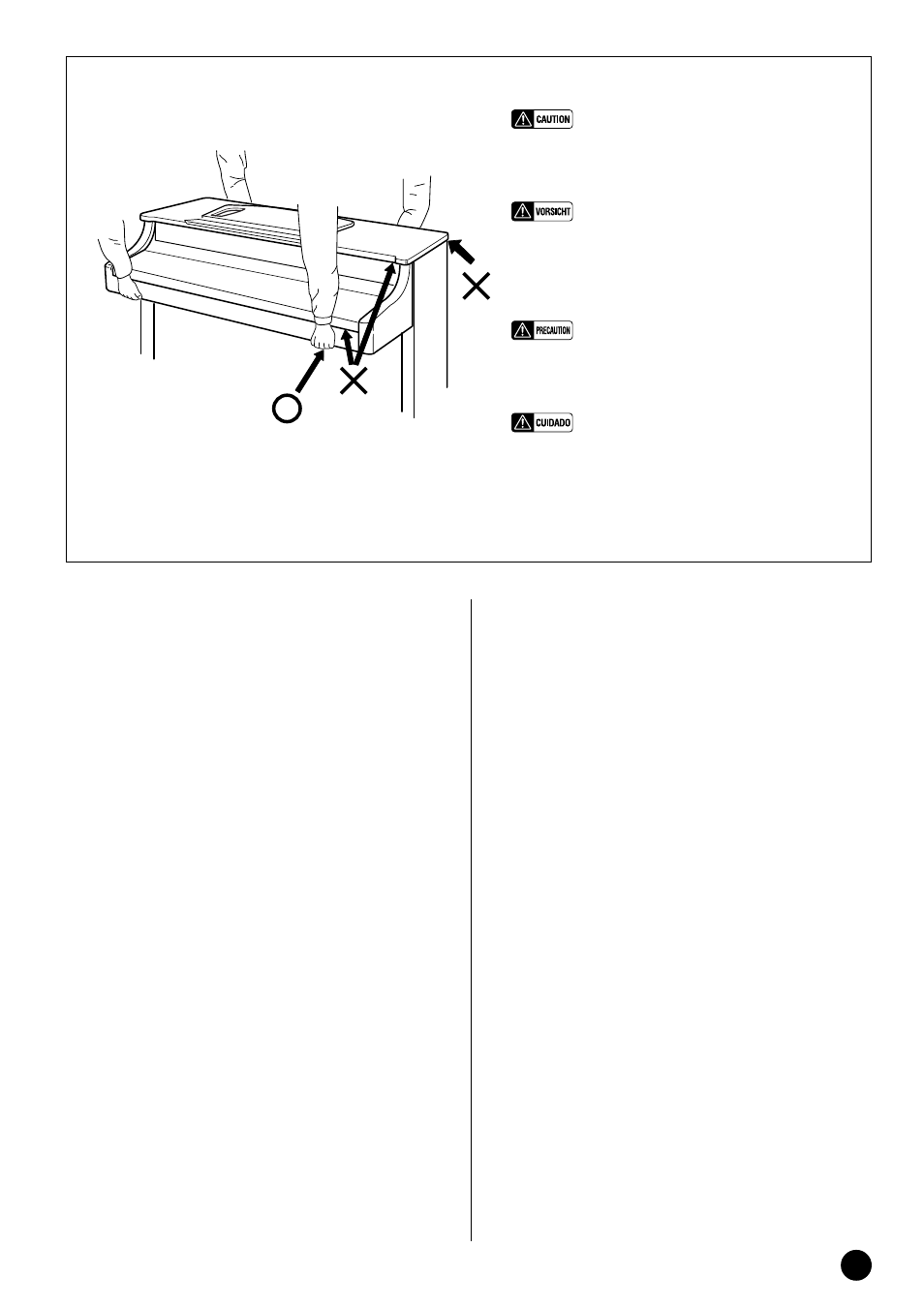 N’oubliez pas de régler la hauteur du péda- lier, Asegúrese de ajustar el ajustador | Yamaha CLP-820S User Manual | Page 55 / 72