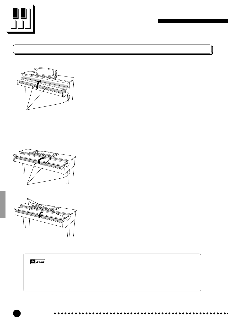 Cubierta del teclado y atril, Cubierta del teclado | Yamaha CLP-820S User Manual | Page 8 / 72