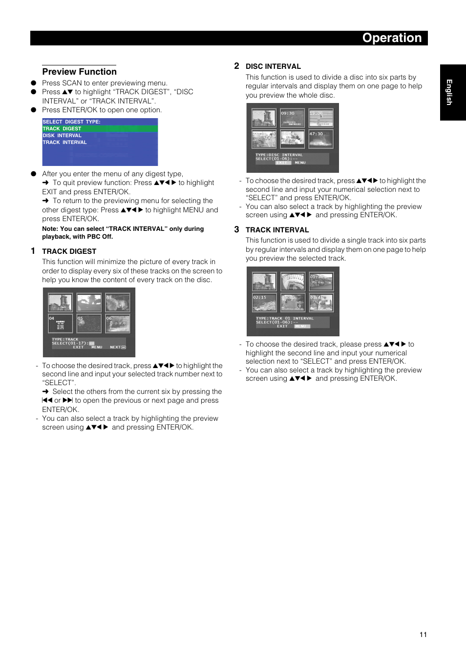 Operation, Preview function | Yamaha DVD-E600 User Manual | Page 13 / 27
