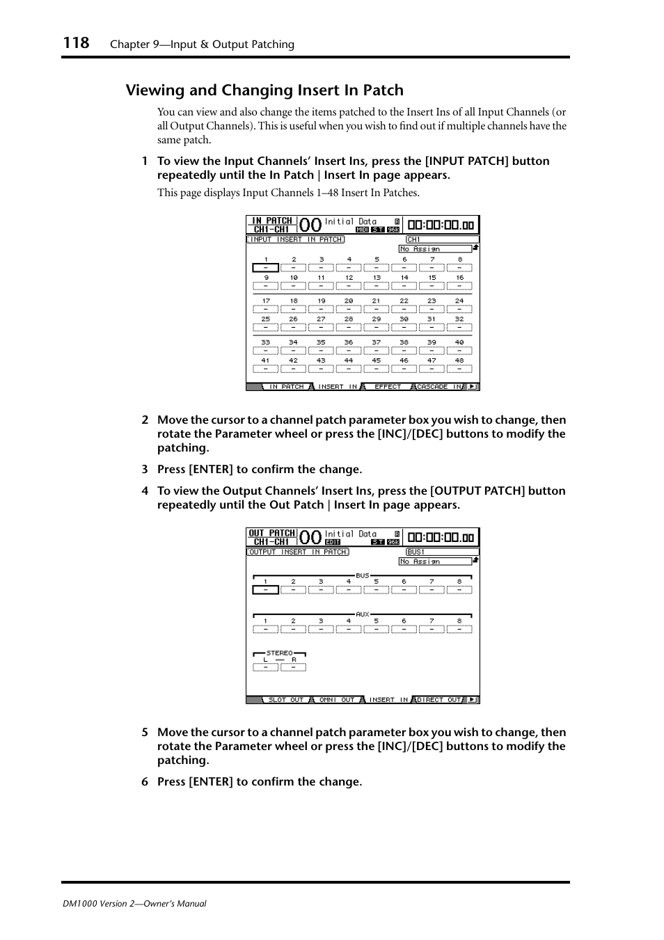 Viewing and changing insert in patch | Yamaha 006IPTO-F0 User Manual | Page 118 / 388