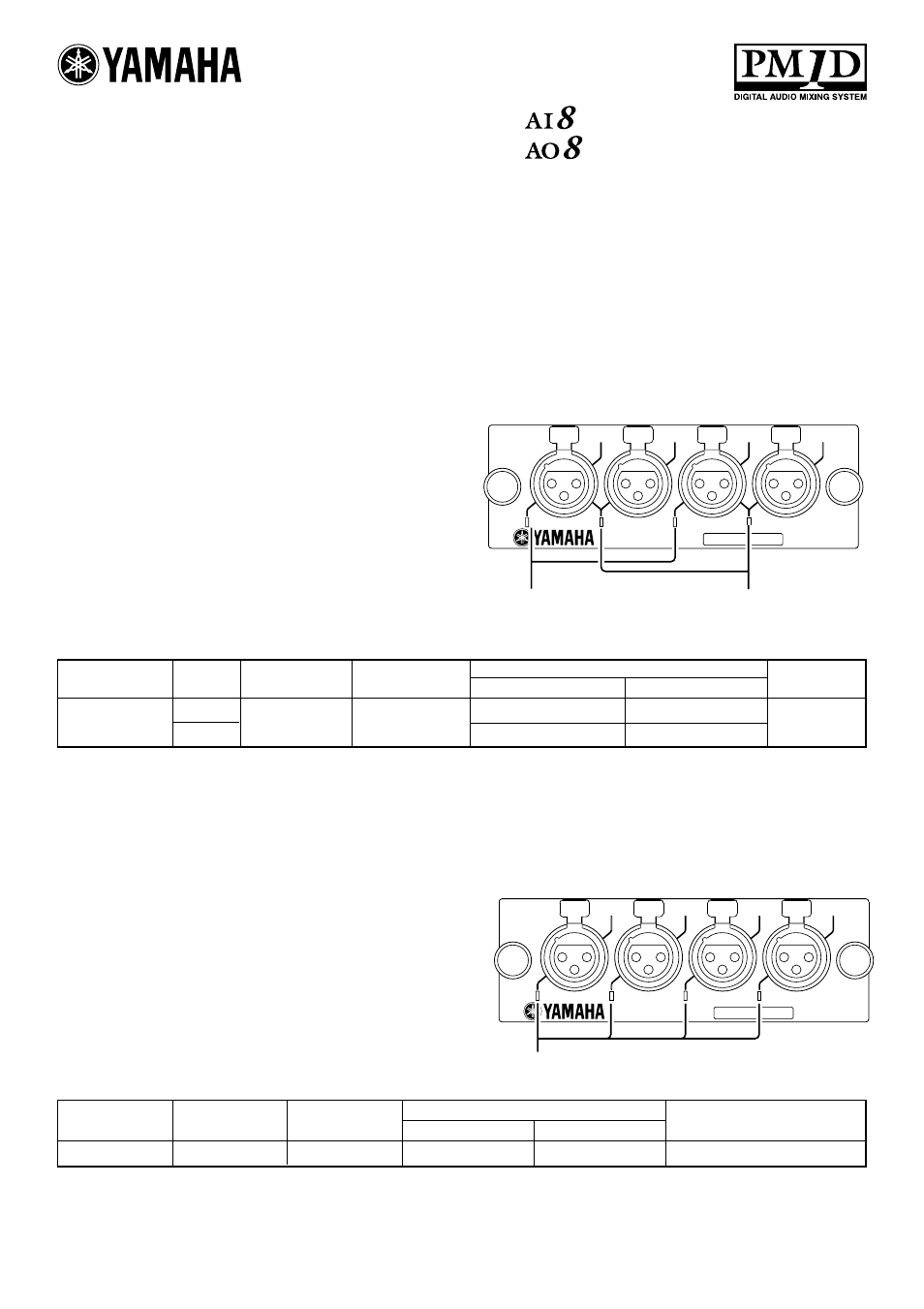 Yamaha AO8 User Manual | 2 pages