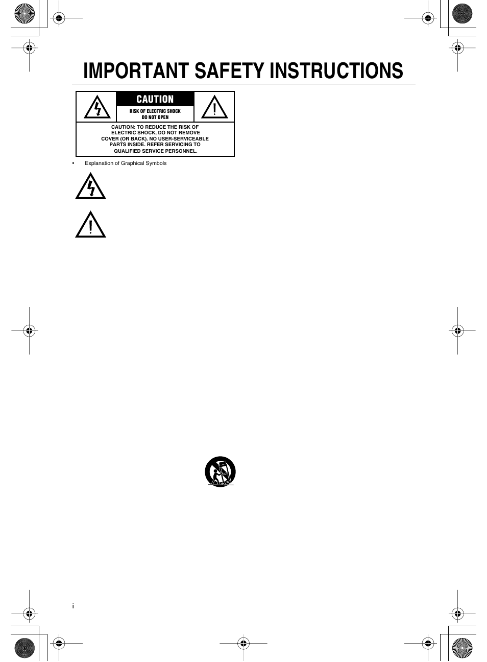 Important safety instructions, Caution | Yamaha DVD-C750 User Manual | Page 2 / 40
