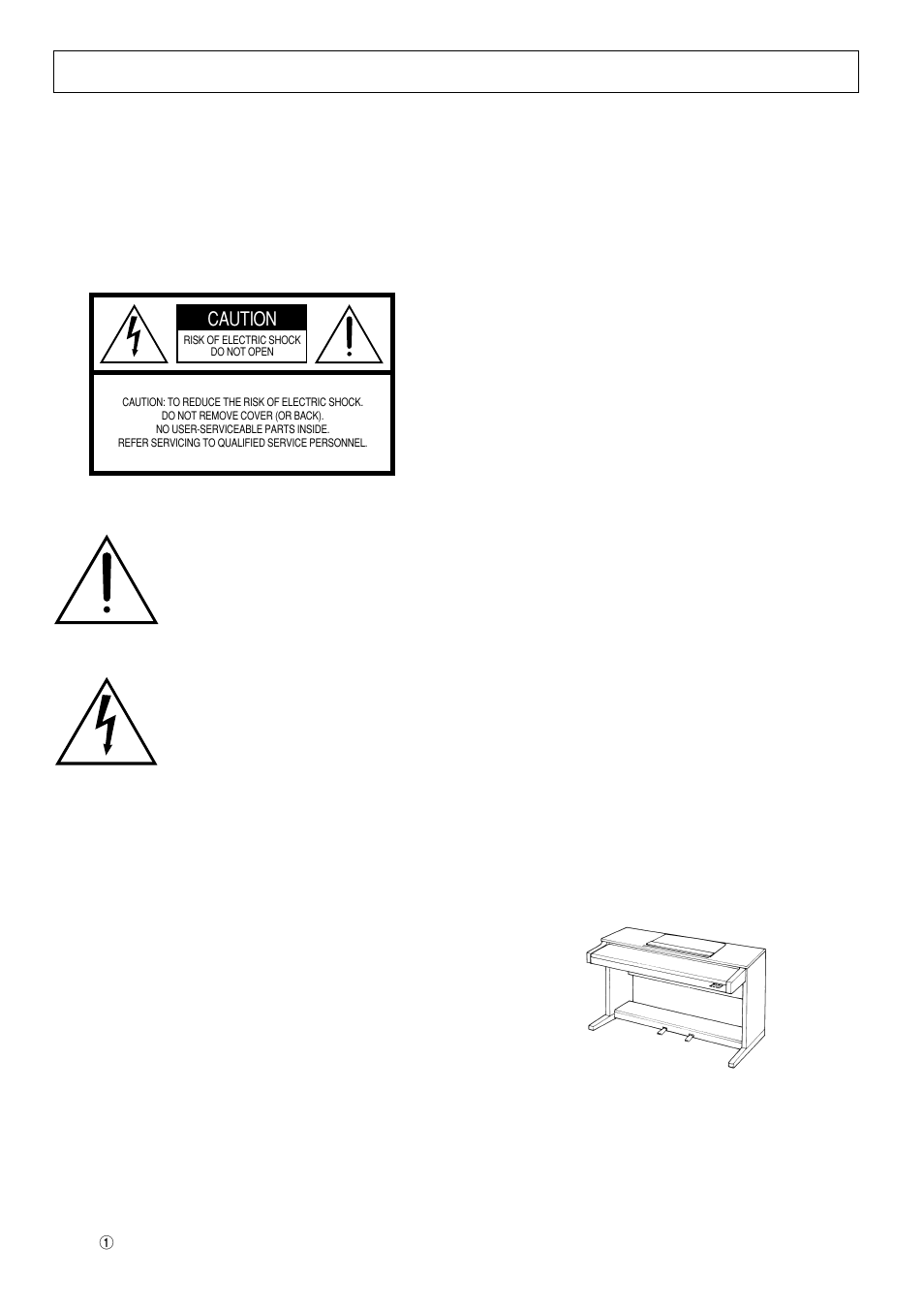 Caution | Yamaha CLP-122S User Manual | Page 28 / 31