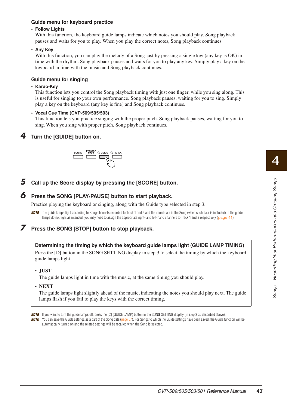 Yamaha CLAVINOVA CVP-509 User Manual | Page 43 / 104