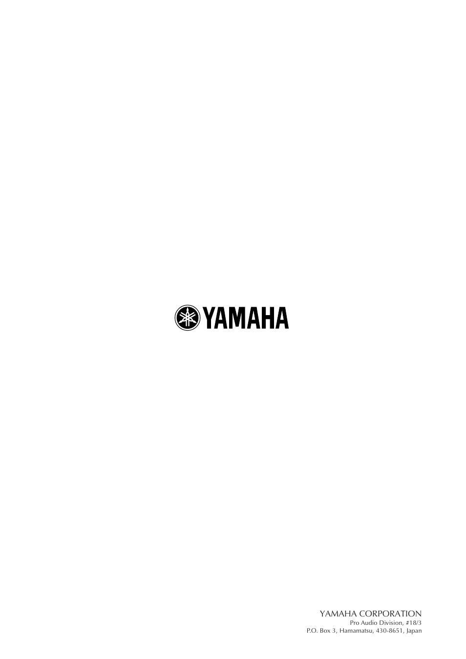 Yamaha corporation | Yamaha GF24/12 User Manual | Page 26 / 26