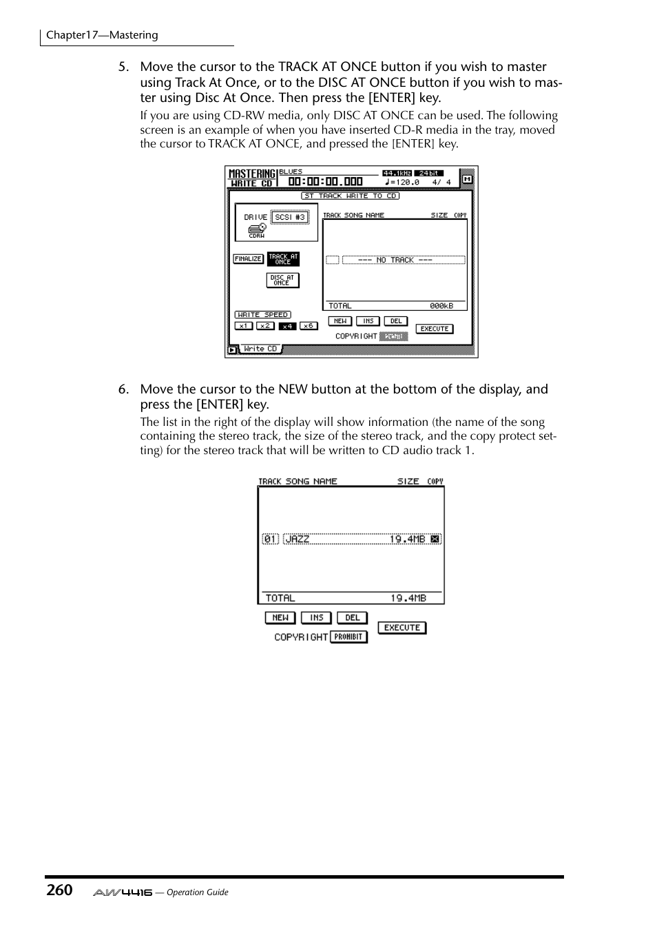 Yamaha Professional Audio Workstation AW4416 User Manual | Page 275 / 507