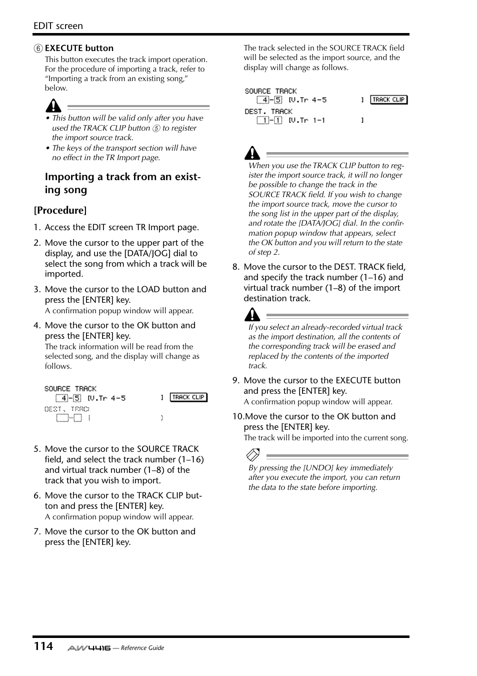 Yamaha Professional Audio Workstation AW4416 User Manual | Page 402 / 507