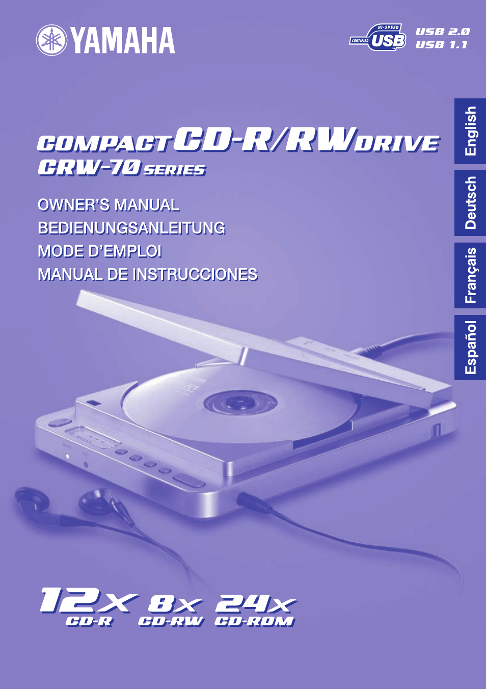 Yamaha CD Recordable/Rewritable Drive CRW-70 User Manual | 61 pages