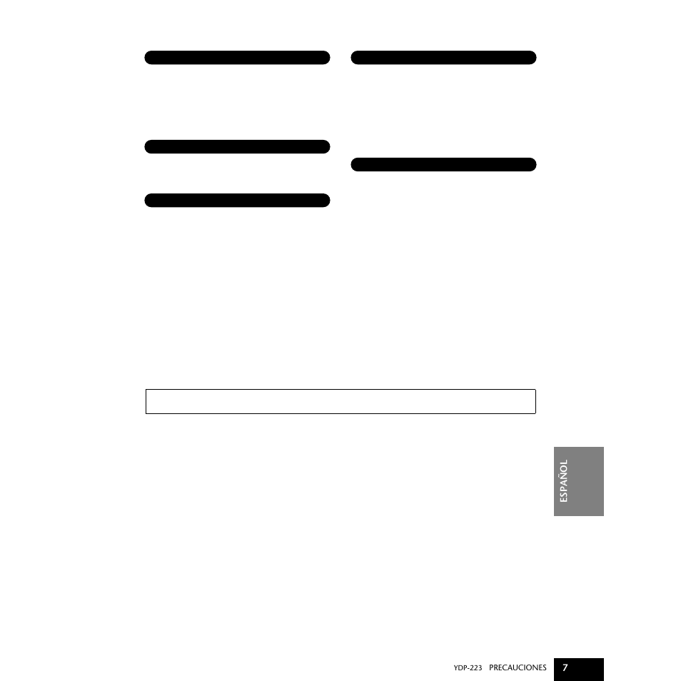 Yamaha Digital piano YDP-223 User Manual | Page 7 / 72