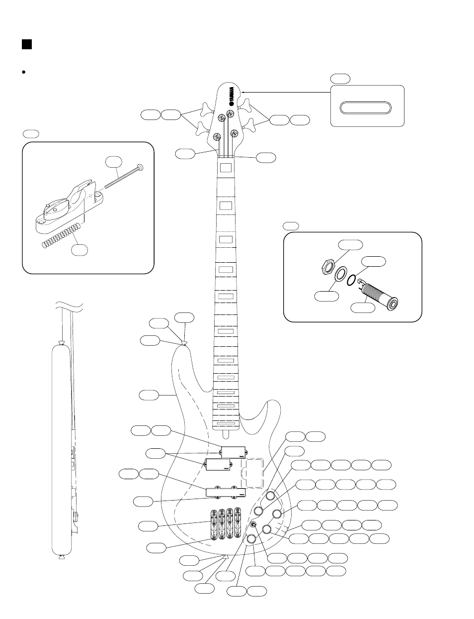 Overall assembly bb2004, 総組立bb2004, Overall assembly | Yamaha Electric Bass BB2004 User Manual | Page 2 / 11