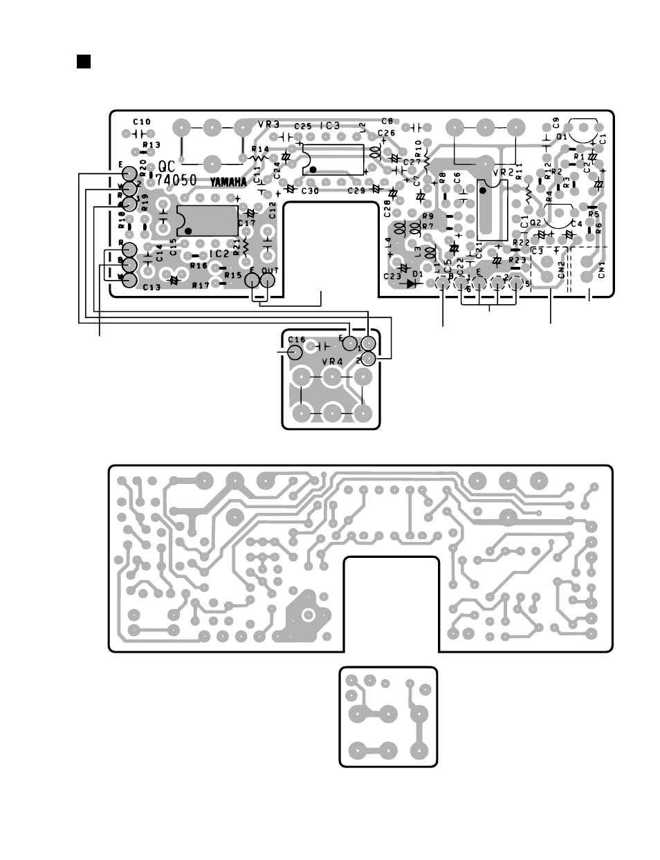 Circuit board, シート基板図 | Yamaha Electric Bass BB2004 User Manual | Page 7 / 11