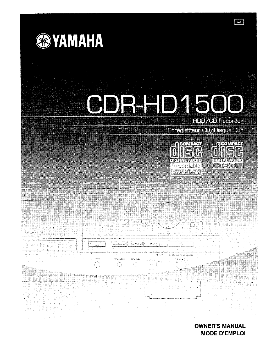 Yamaha CDR-HD1500 User Manual | 90 pages