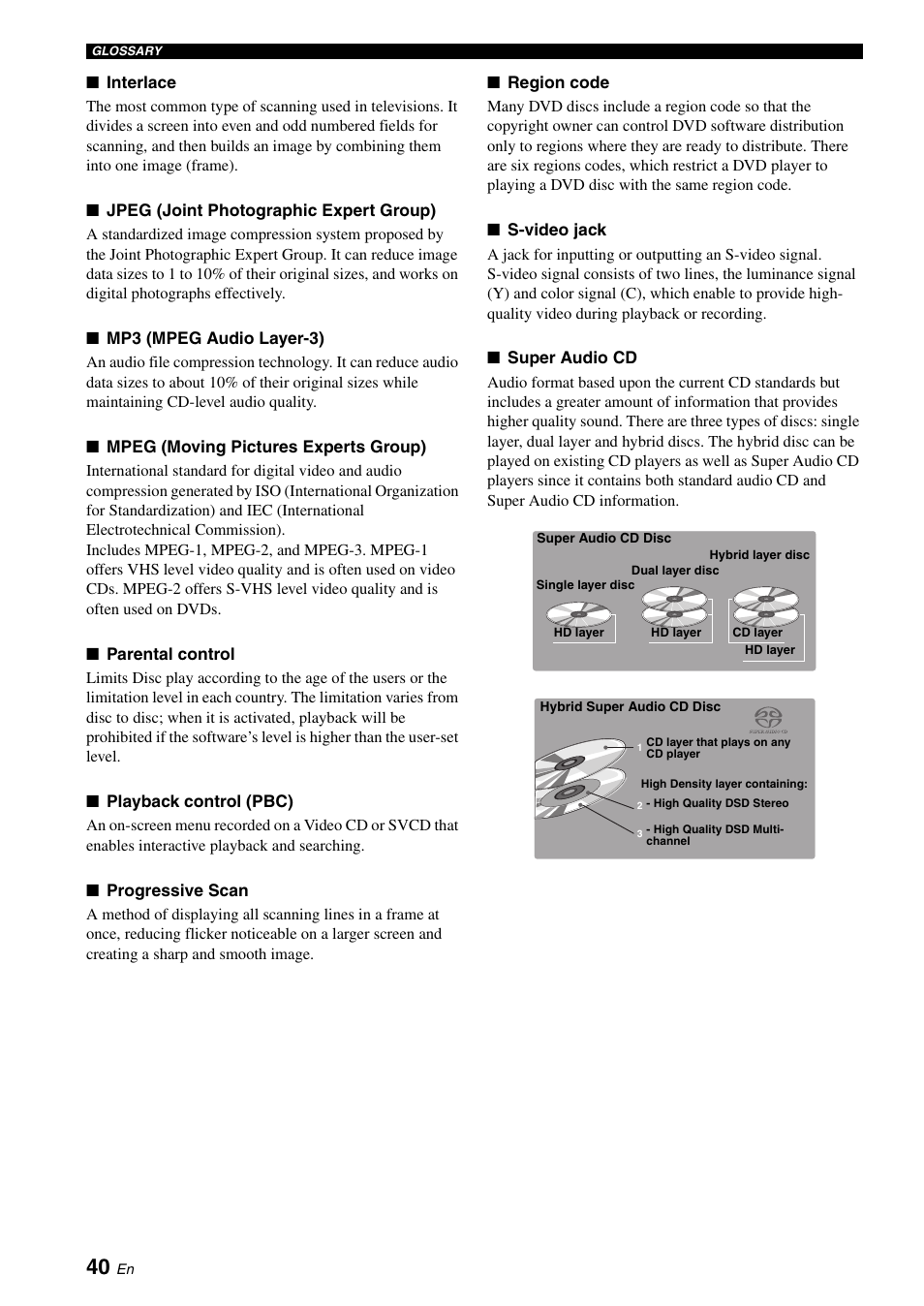 Yamaha DVD-S2700B User Manual | Page 42 / 44
