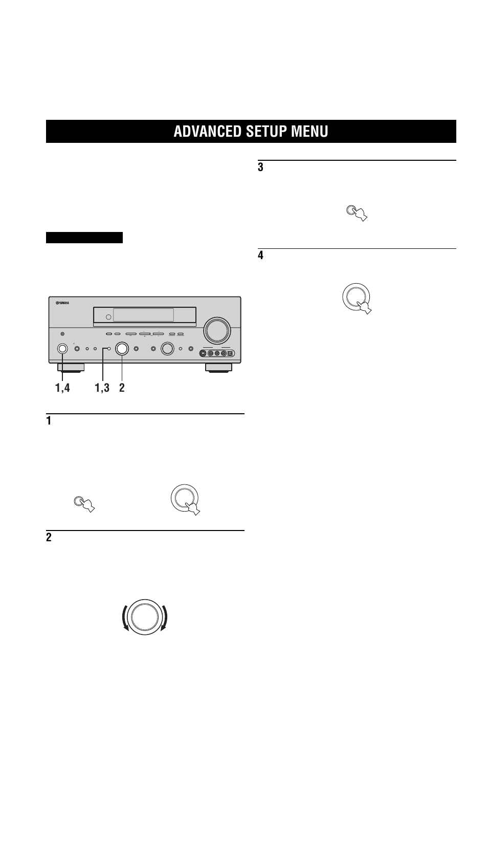 Advanced setup menu | Yamaha RX-V757 User Manual | Page 68 / 97