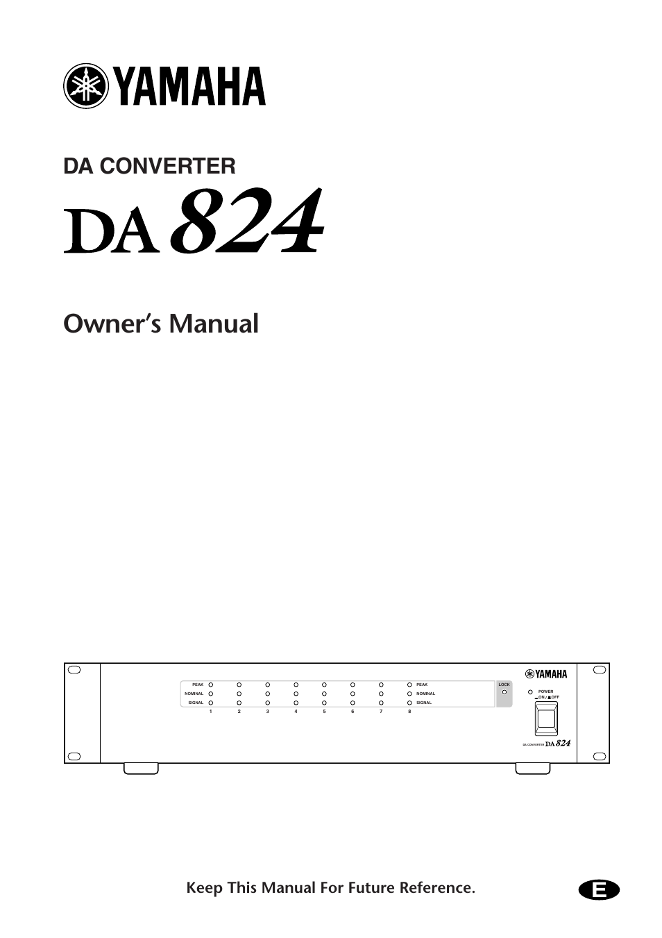 Yamaha DA824 User Manual | 19 pages