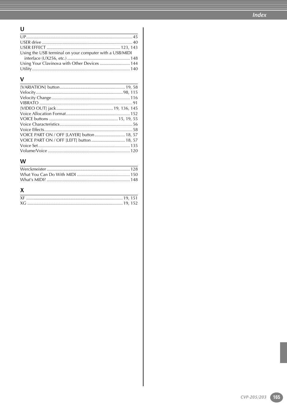 Yamaha 205M  EN User Manual | Page 165 / 170