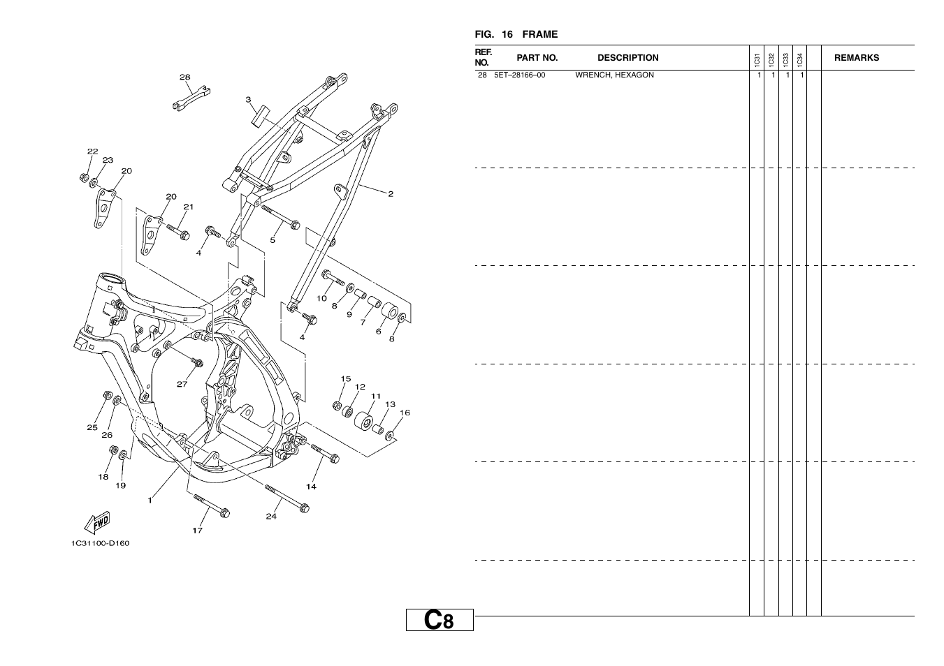 Yamaha YZ125T1 User Manual | Page 28 / 58