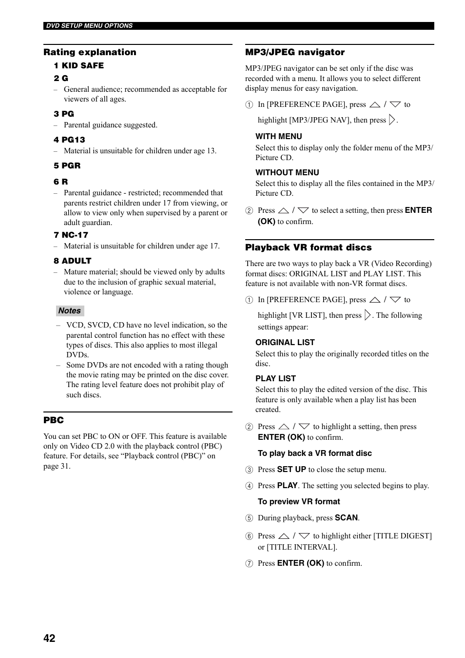 Yamaha DVX-S301 User Manual | Page 47 / 65