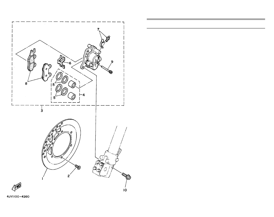 Front brake caliper | Yamaha YCDCMP User Manual | Page 33 / 48