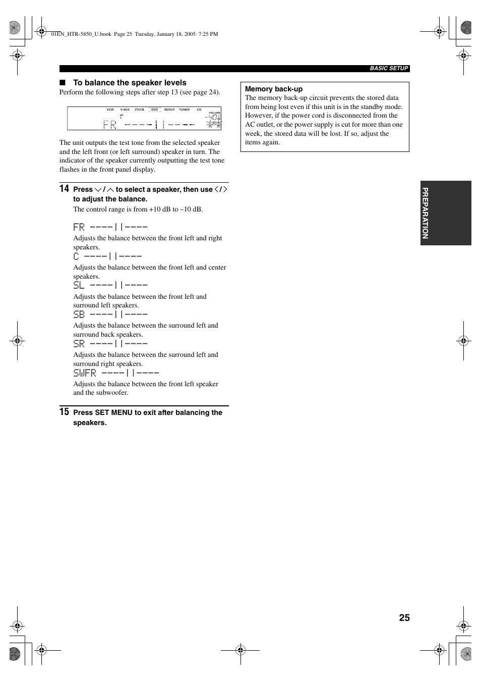 Swfr | Yamaha HTR-5850 User Manual | Page 29 / 91