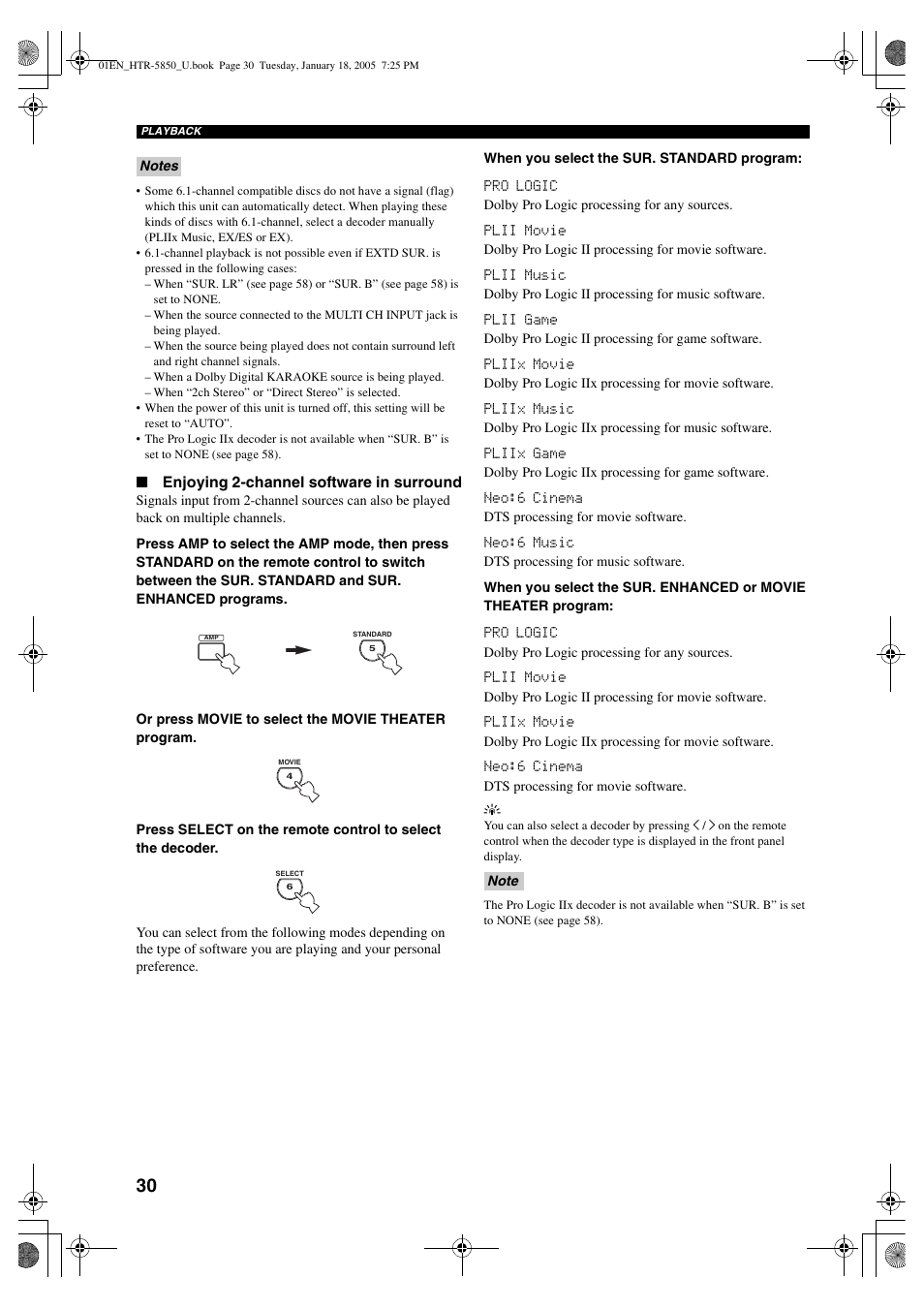 Yamaha HTR-5850 User Manual | Page 34 / 91