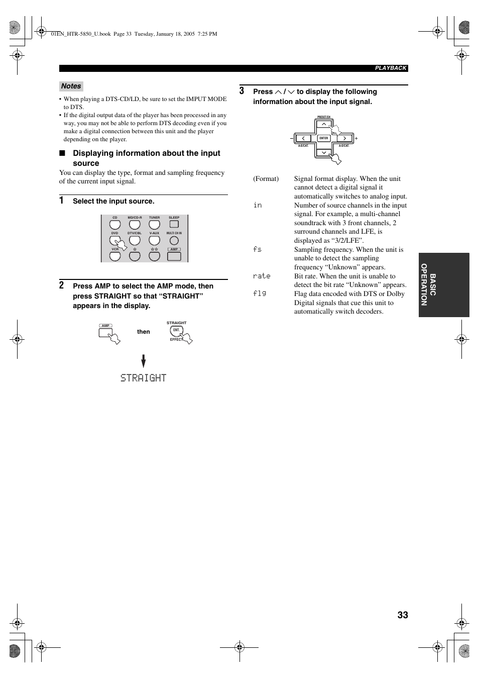 Straight 3 | Yamaha HTR-5850 User Manual | Page 37 / 91