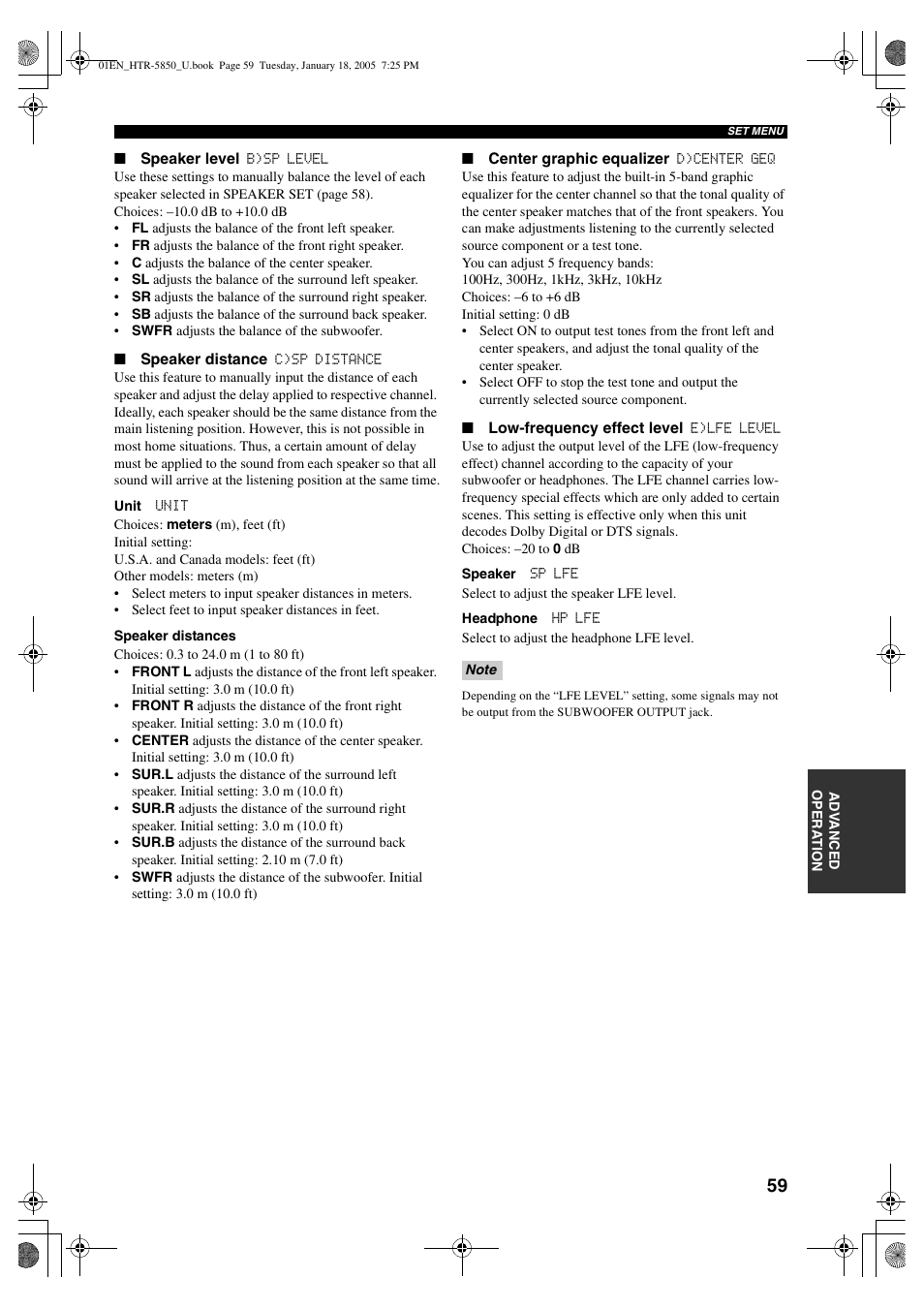 Yamaha HTR-5850 User Manual | Page 63 / 91