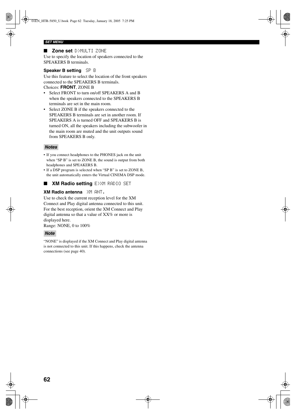 Yamaha HTR-5850 User Manual | Page 66 / 91