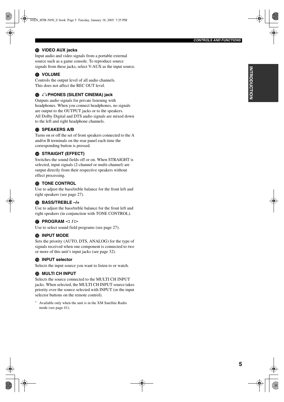 Yamaha HTR-5850 User Manual | Page 9 / 91
