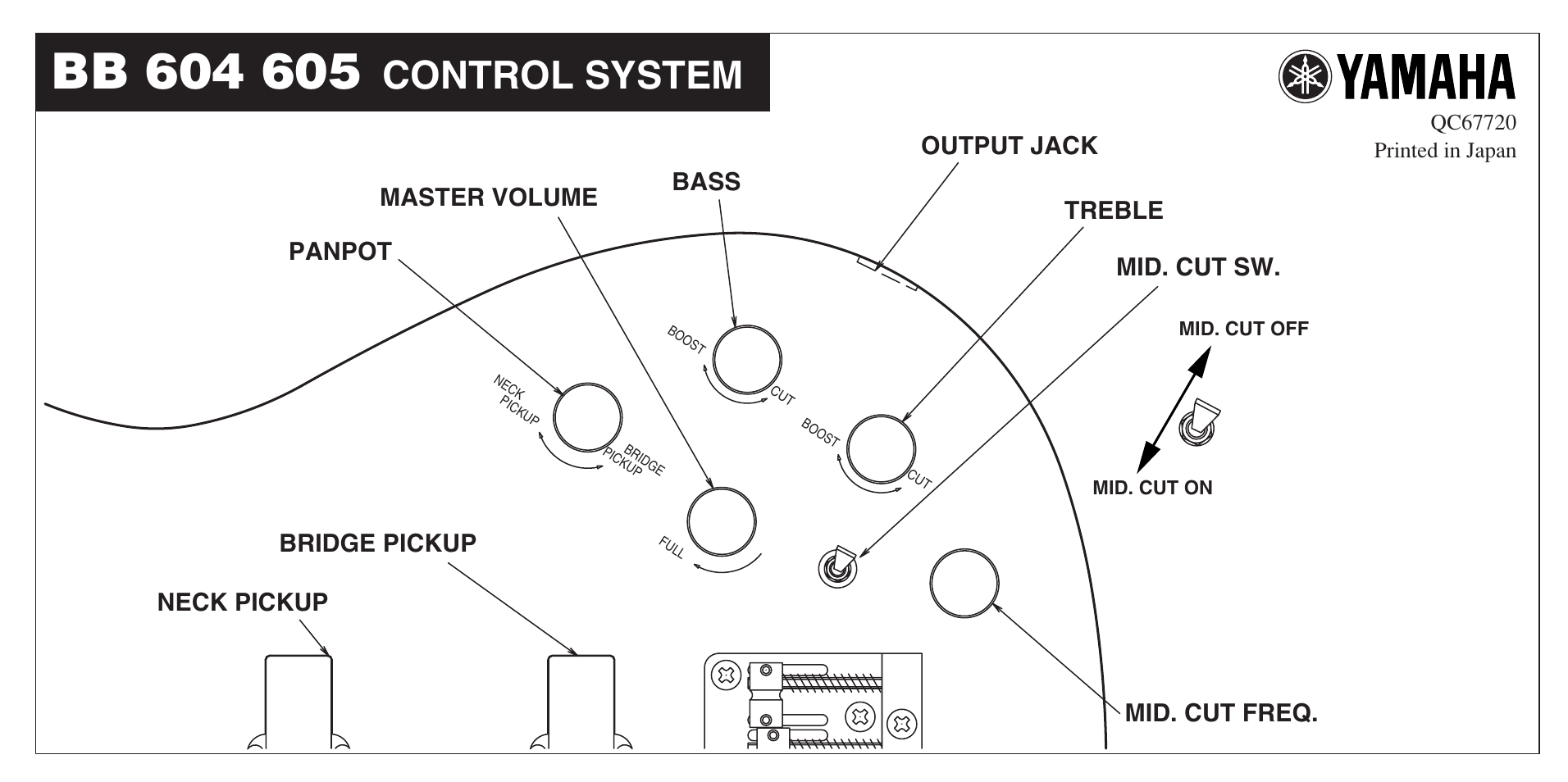 Yamaha BB 604 User Manual | 1 page
