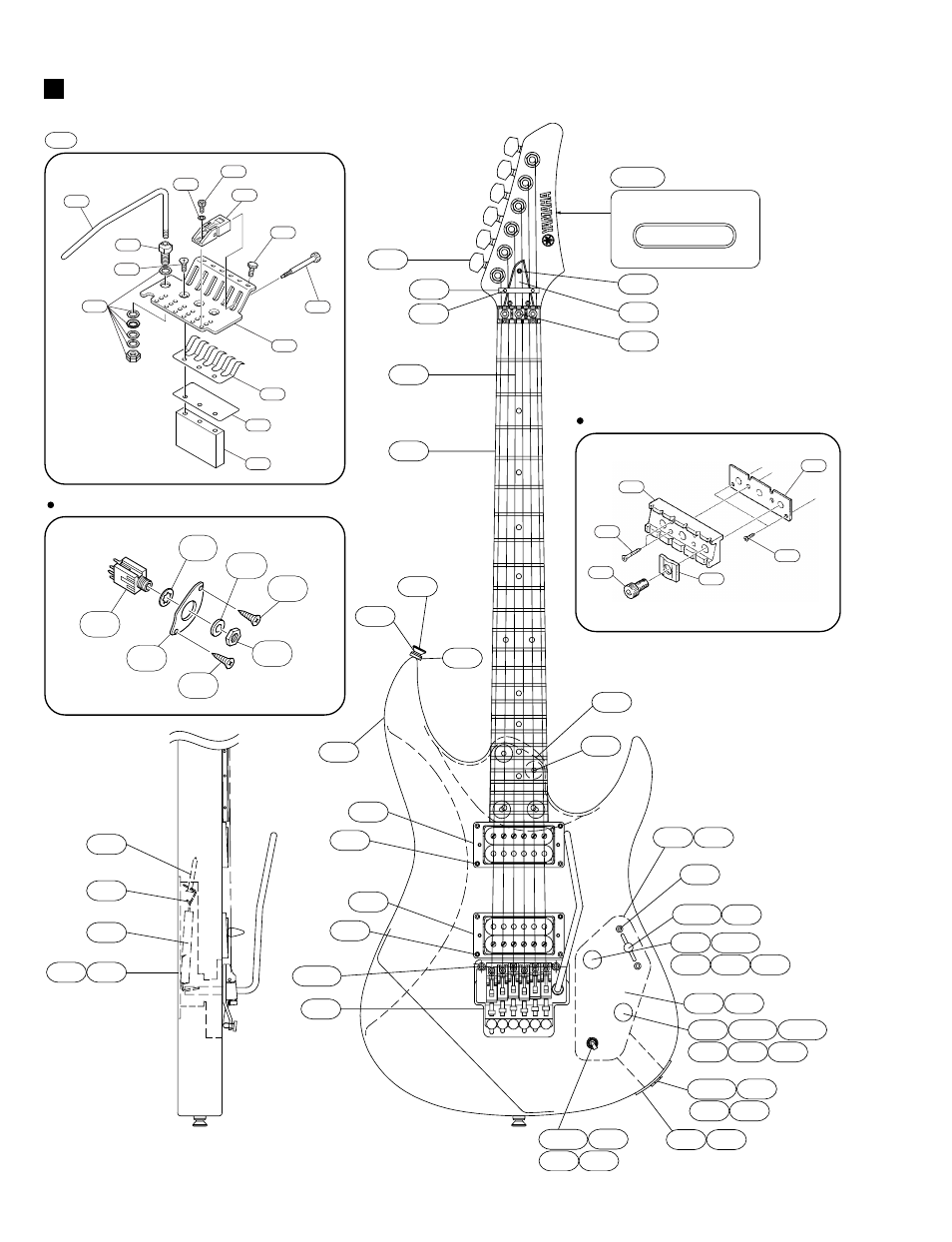 Overall assembly | Yamaha Electric Guitar RGX 420S User Manual | Page 2 / 5