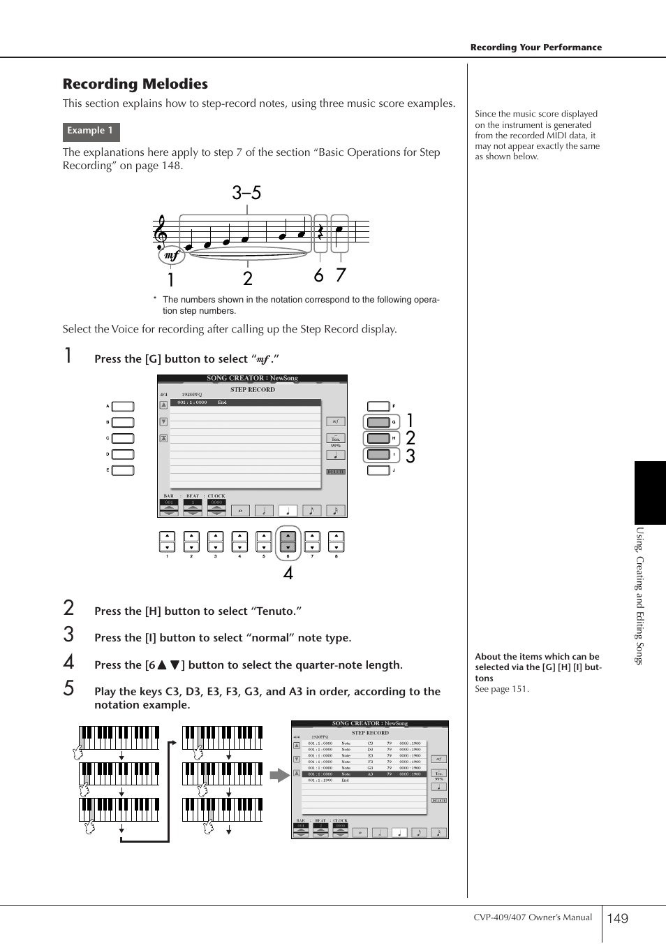 Yamaha CVP-409 User Manual | Page 149 / 226