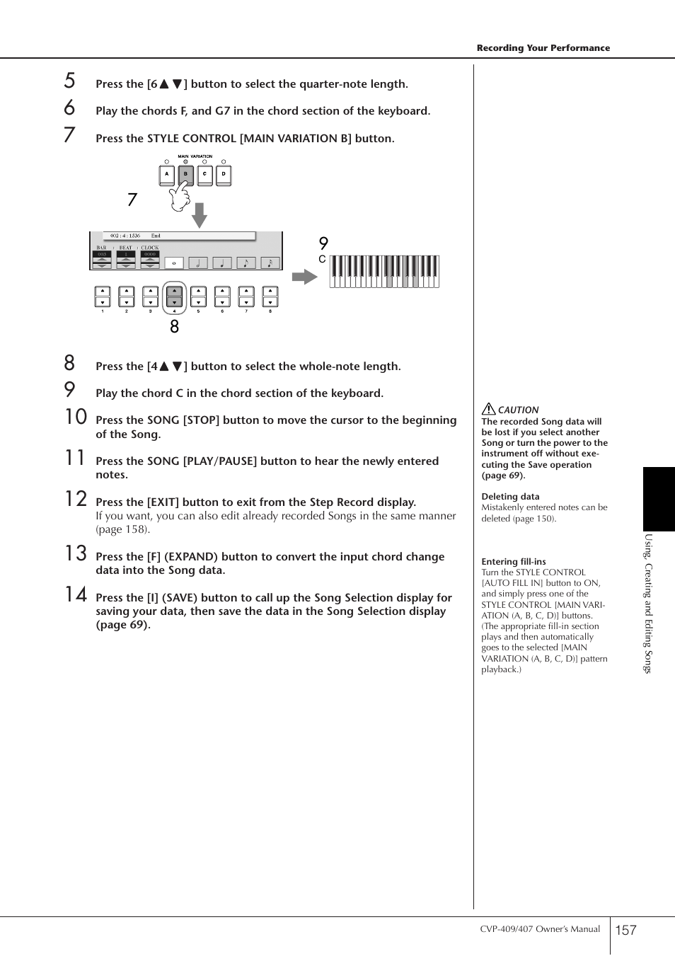 Yamaha CVP-409 User Manual | Page 157 / 226
