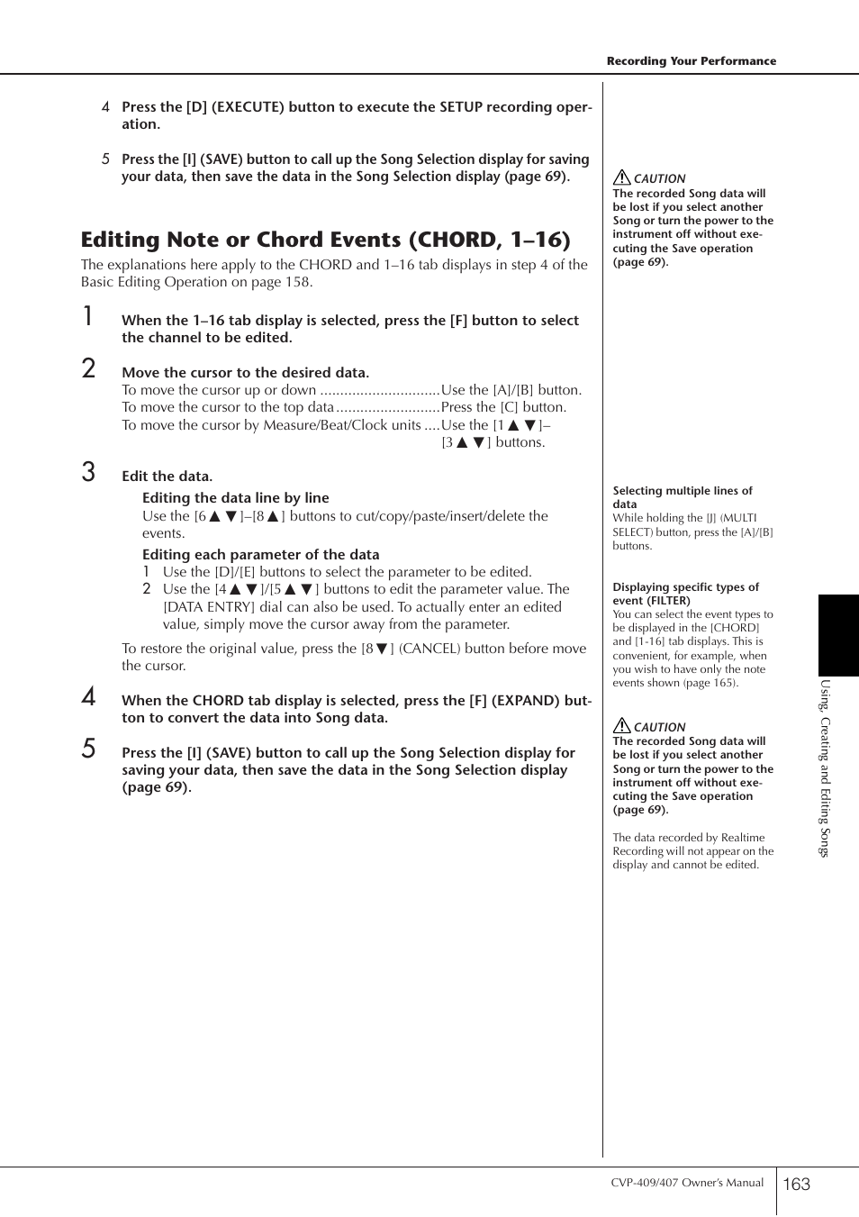 Yamaha CVP-409 User Manual | Page 163 / 226