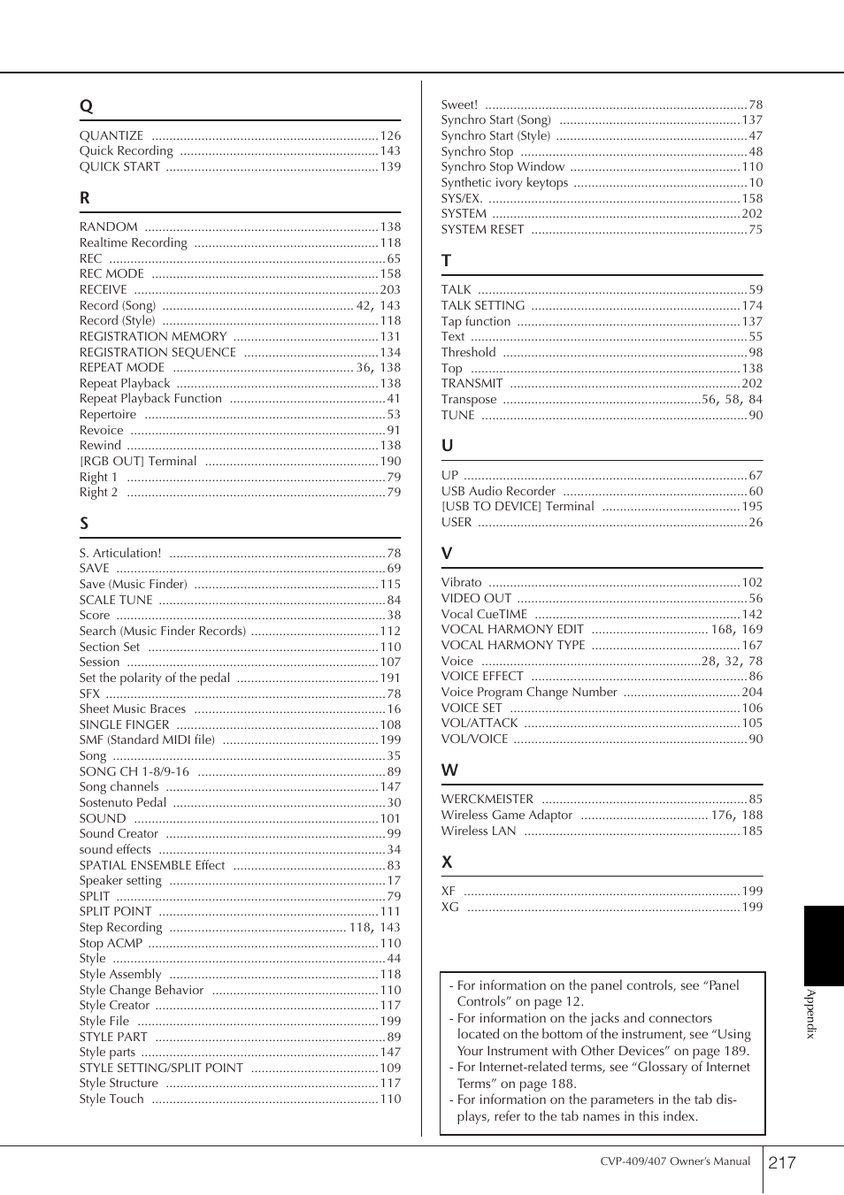 Yamaha CVP-409 User Manual | Page 217 / 226