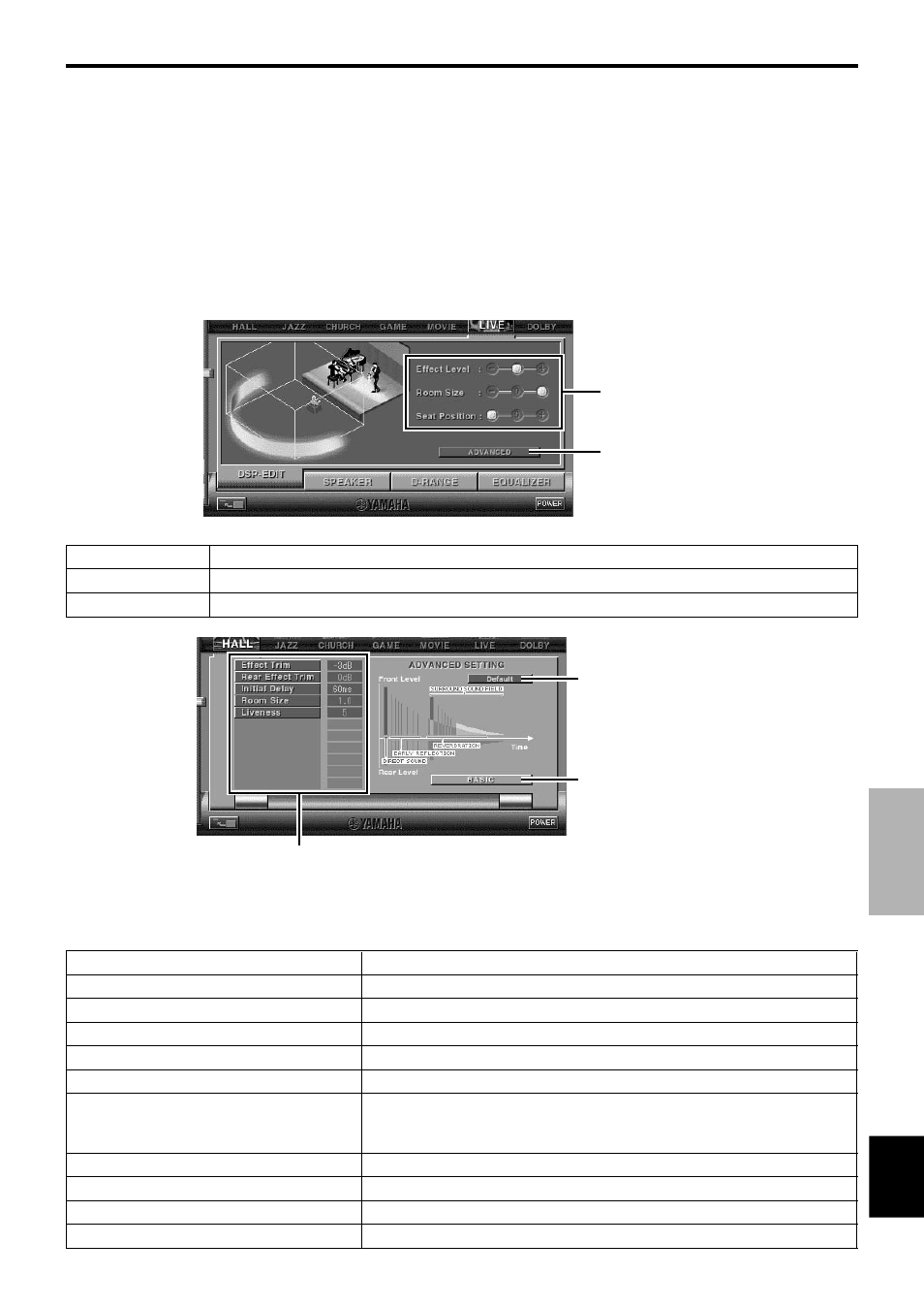 Adjusting dsp sound field parameters, English | Yamaha RP-U200 User Manual | Page 27 / 57