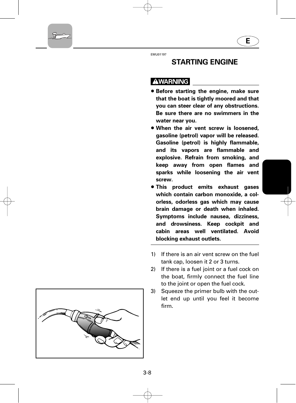 Starting engine w | Yamaha F100A User Manual | Page 47 / 115