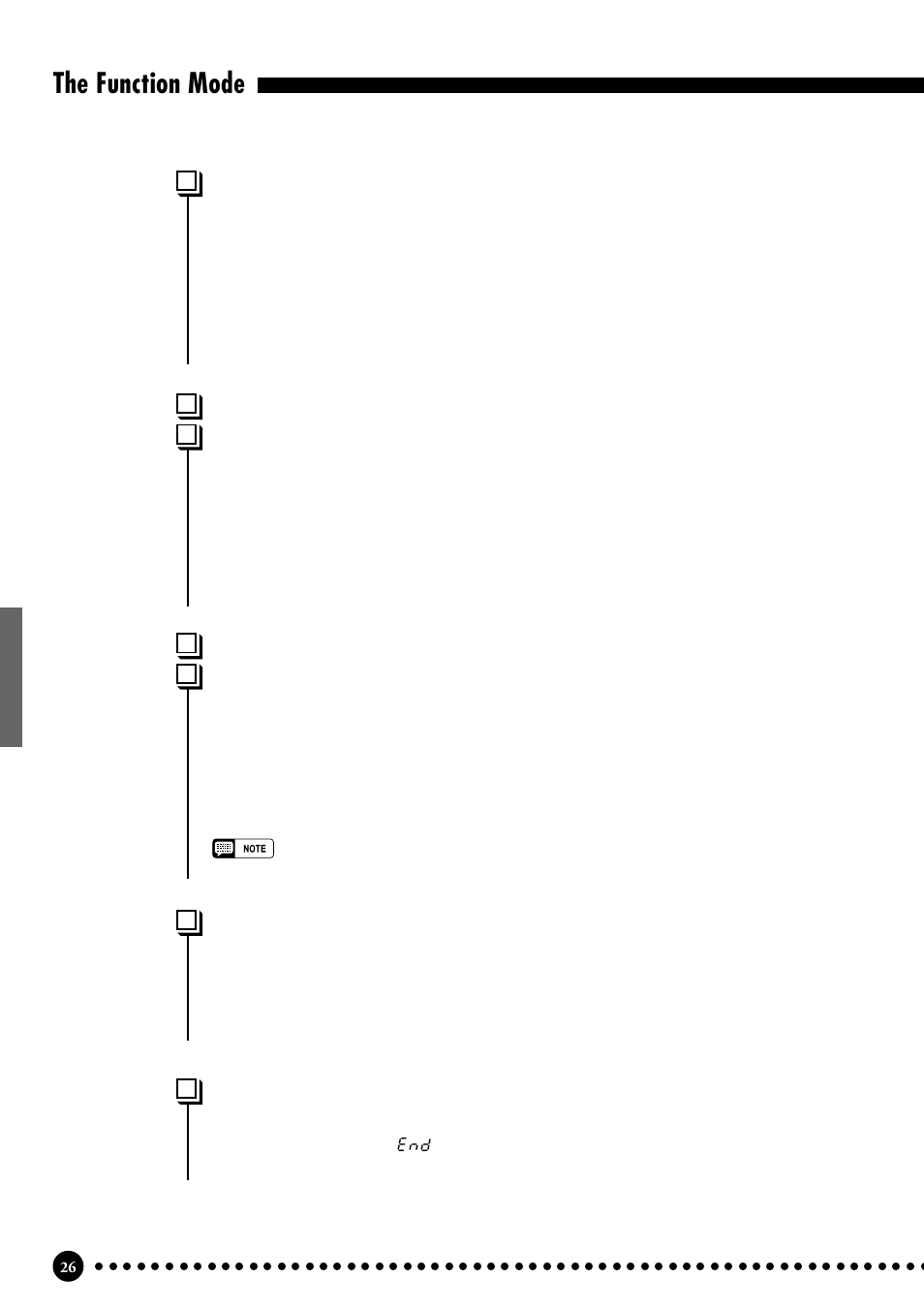 The function mode, F4.2: split balance, F4.3: right voice octave shift | F4.4: left voice octave shift, F4.5: right voice effect depth, F4.6: left voice effect depth, F4.7: damper mode, F4.8: reset | Yamaha CLP-555 User Manual | Page 28 / 54