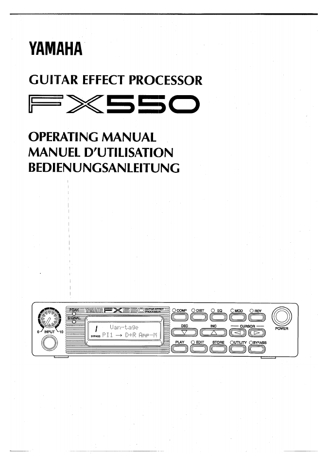 Yamaha FX550 User Manual | 150 pages