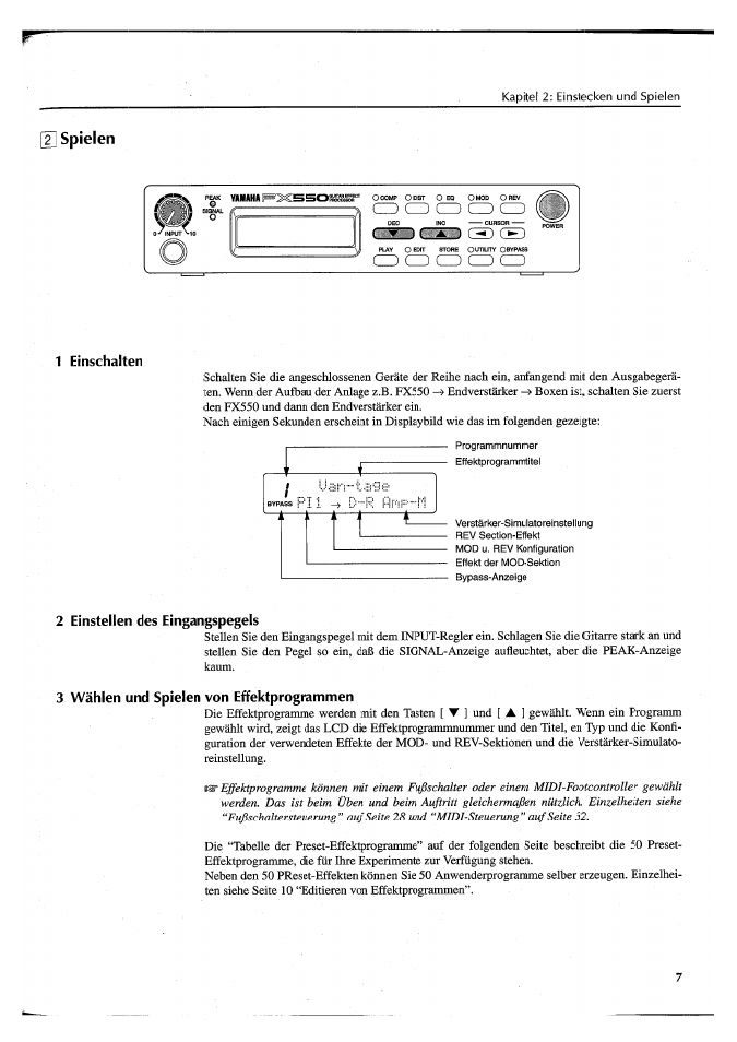 2] spielen | Yamaha FX550 User Manual | Page 107 / 150