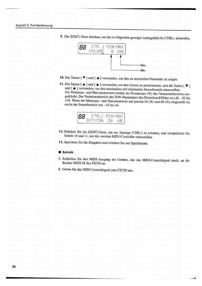 Betrieb | Yamaha FX550 User Manual | Page 136 / 150